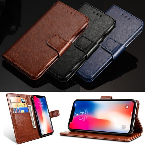 Genuine Leather Case Cover For Moto G9 Play G10 Macro G6 G7 G8 Power lite - Picture 11 of 16