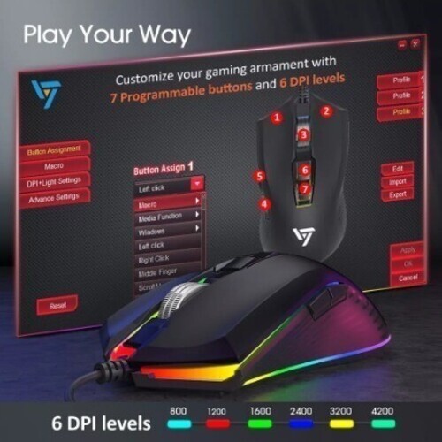 ensemble clavier et souris de jeu, en métal - Imagen 2 de 7