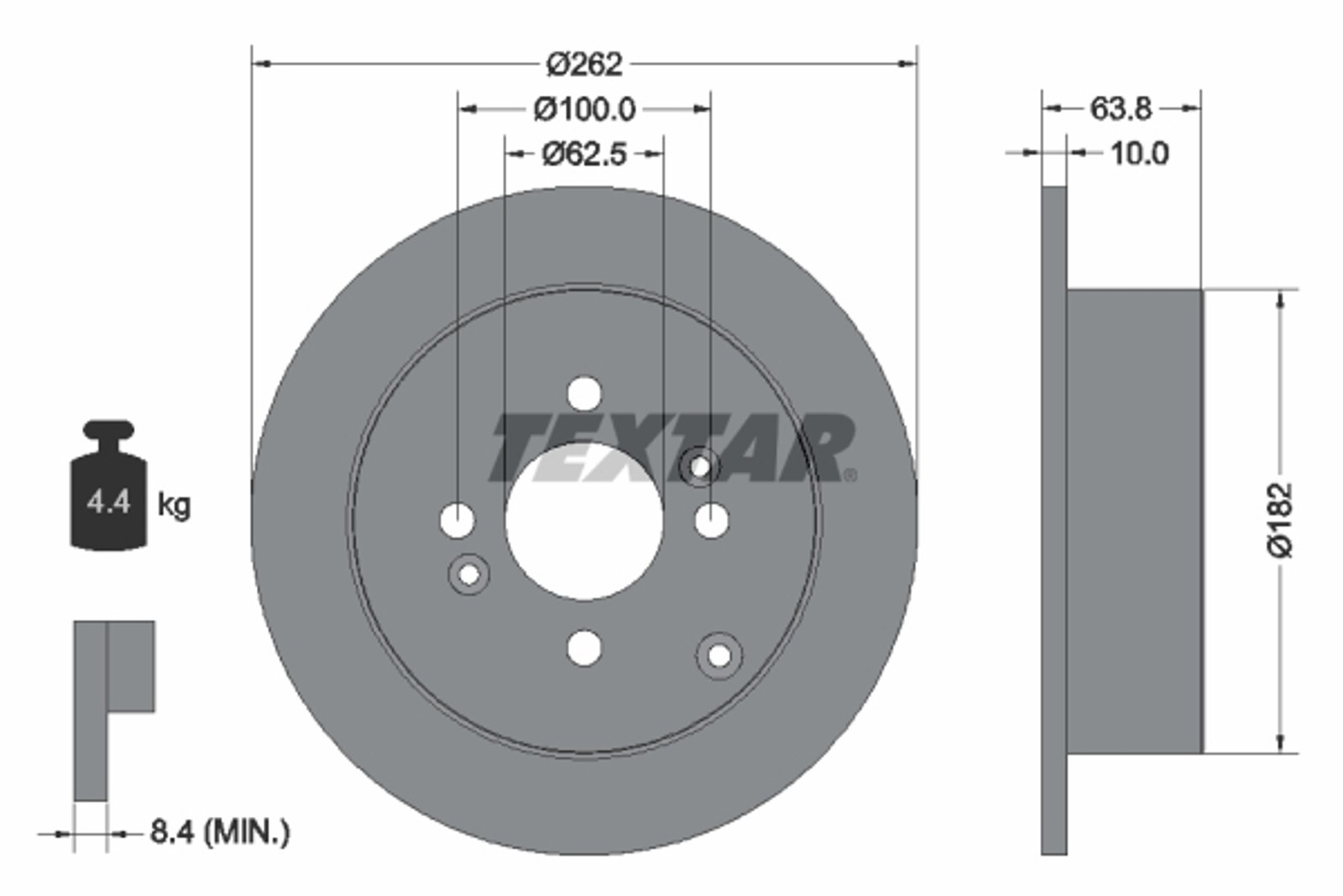 DISQUE DE FREIN HYUNDAI T. GETZ 03/I20 08- AVEC ESP - Picture 1 of 1