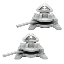 (Qty 2) Shipping Container Dovetail Bottom Twist Lock  Sea Rail Manual Base