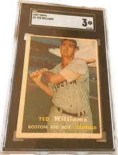 1957 Topps #1 Ted Williams (DECD HOF) - Boston Red Sox SGC 3 VG - Beautiful Card