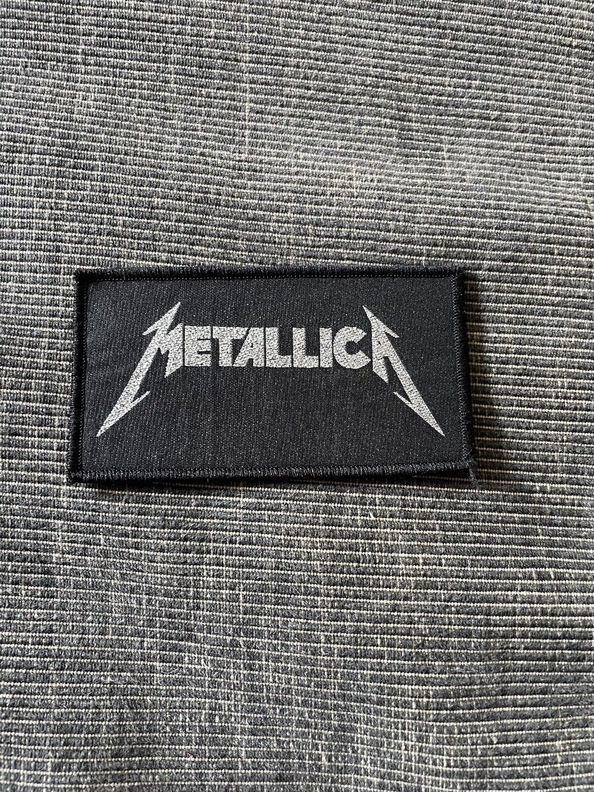 Vintage Metallica Patch Silver Black 