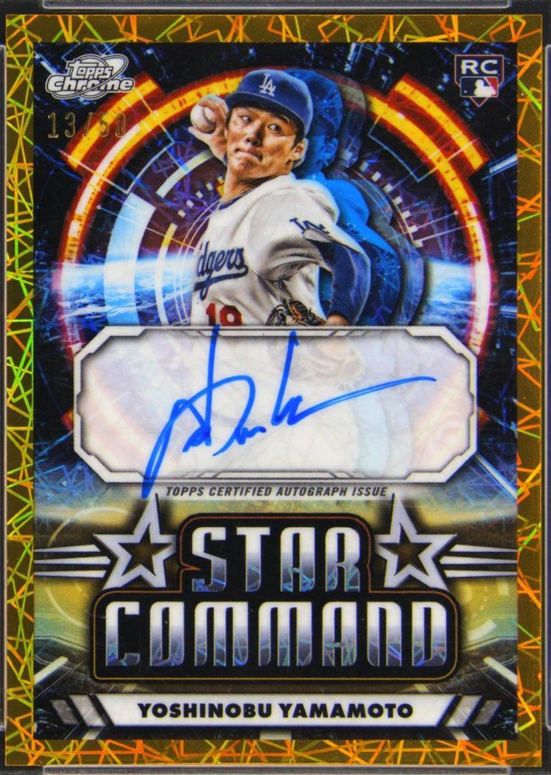 2024 Topps Cosmic Chrome - Star Command Autographs Yoshinobu Yamamoto # ...