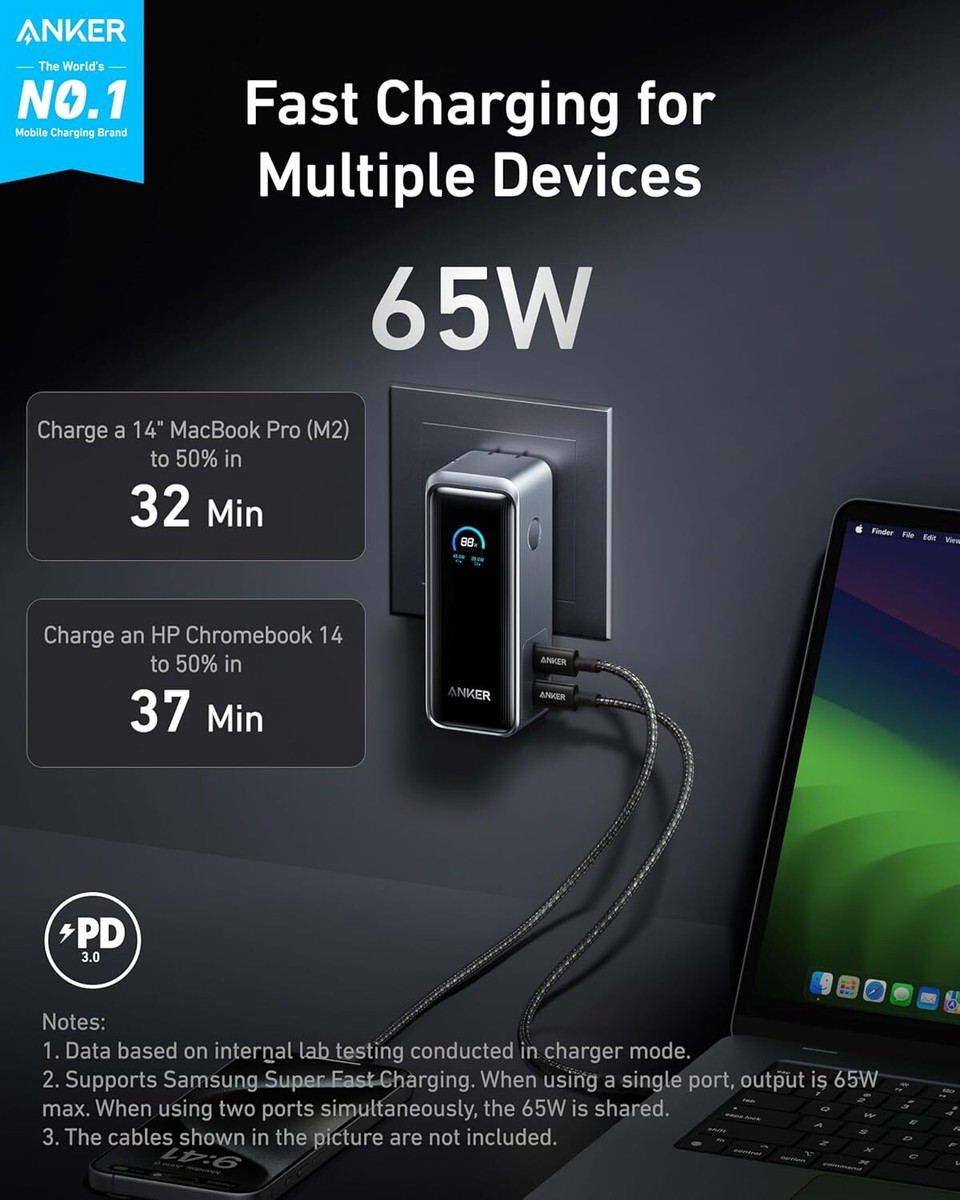 Anker Prime Power Bank 9600mAh USB-C Portable Charger