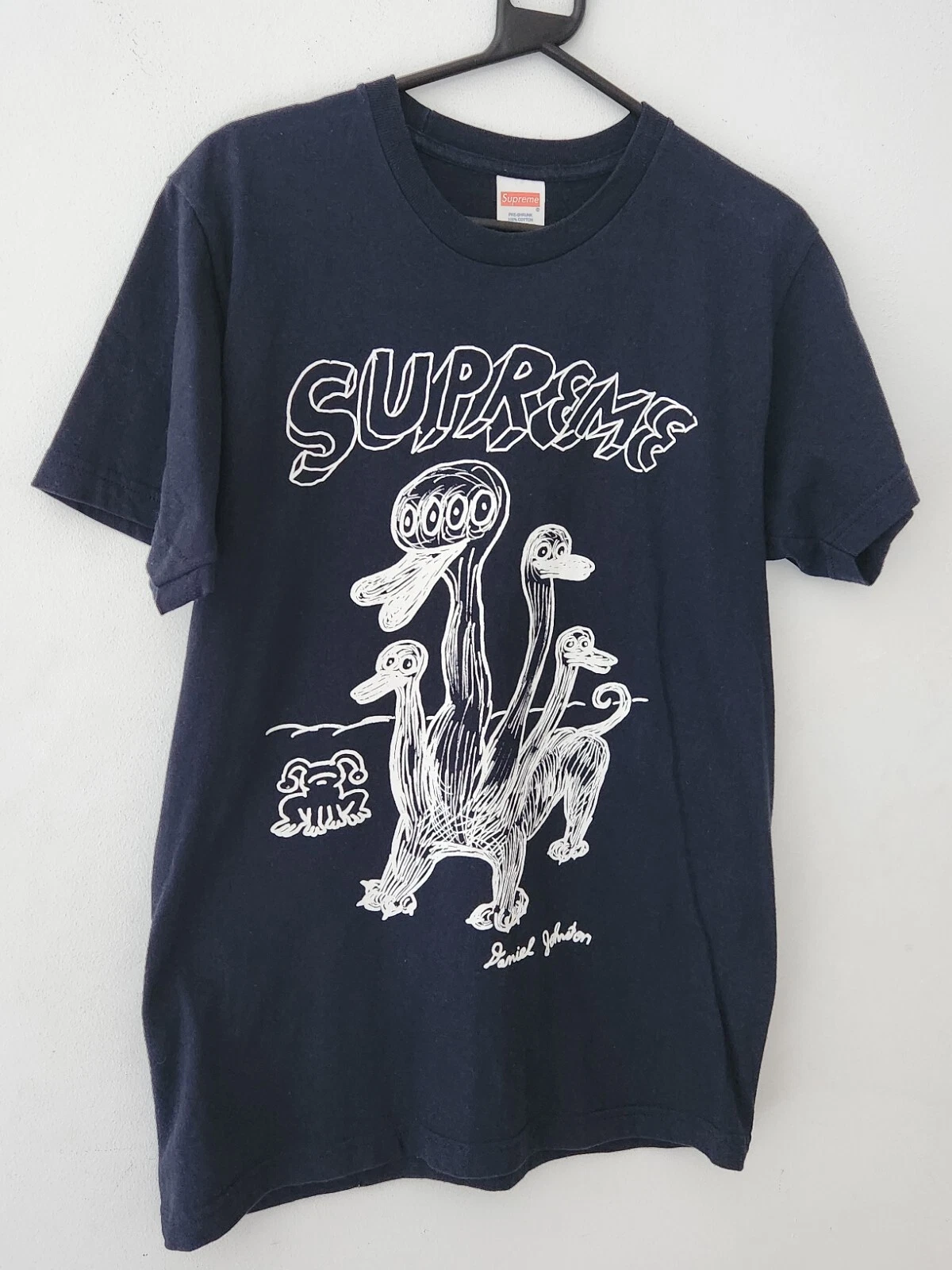 T shirt SS15 Supreme Daniel Johnston taille M moyen marine rare 2015