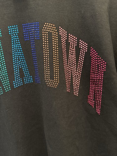 Chinatown Market Rainbow Rhinestone Crystal Vintage Shirt XL 🌈 - Picture 6 of 9