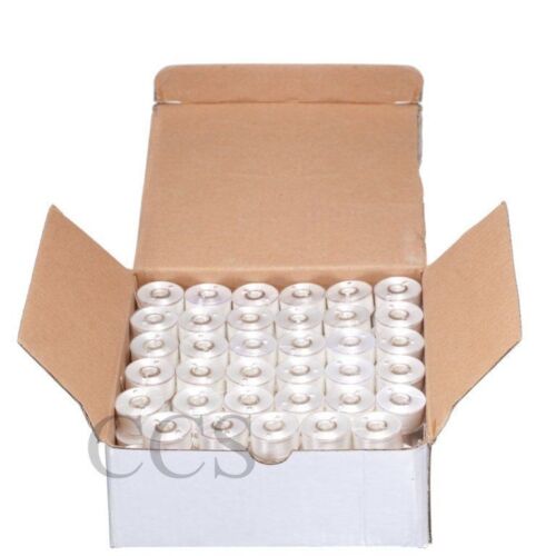 144 WHITE 90 Weight Prewound Bobbins for Brother Embroidery Machine Size A 156   - Picture 1 of 1