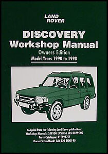 Land Rover Discovery Owners Shop Manual 1998 1997 1996 1995 1994 1993