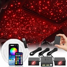 Split Starlight Headliner Kit - 600Pcs 0.02In 4.9Ft Fiber Optic RGBW Star Lights