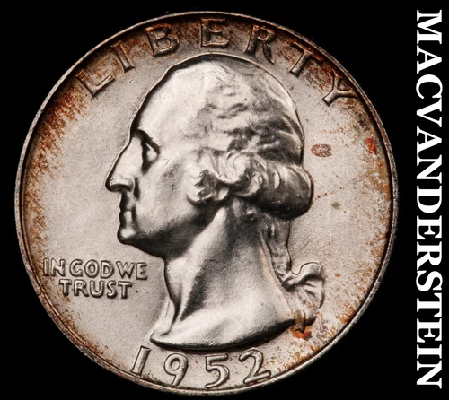 1952-D Silver Washington Quarter - Choice Gem Brilliant Unc  Lustrous  #i6457
