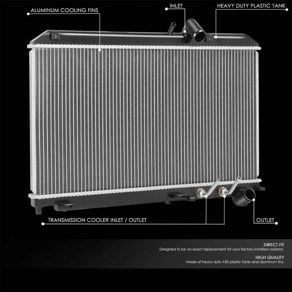 Para 04-08 Mazda RX-8 OE Style núcleo de alumínio conjunto de radiador de refrigeração DPI 2694 - Imagem 2 de 4