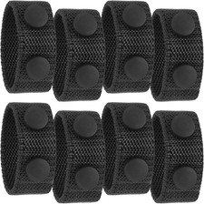 8 Pcs Belt Keepers for Duty Belt 2-1/4 Wide with Double Snaps Nylon Tactical Loo