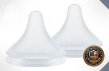 Soft Silicone Nipple Medium Flow Anti-Colic Vent 2-Pack BPA-Free