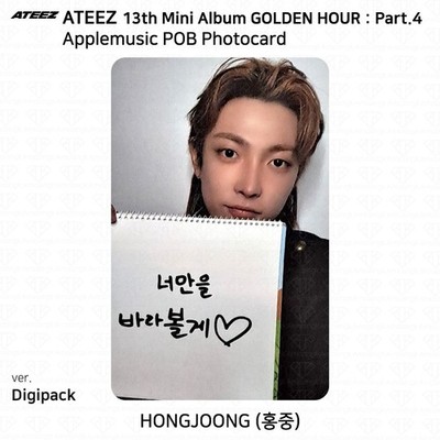 ATEEZ 13th Mini Album Golden Hour Part.4 AppleMusic POB Photocard