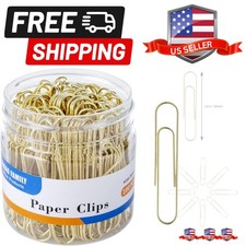 Large Paper Clips, Gold Paper Clips, 2 Inch Paper Clip, Jumbo Paperclips 100/...