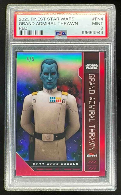 2023 Topps Finest Star Wars Red #FN-4 Grand Admiral Thrawn /5 PSA 9