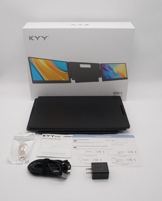 KYY X90A 14in Type C Triple Laptop Screen Extender LCD 1920 x 1080 Black