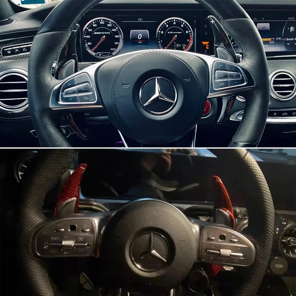 Extensión de palancas de cambio de volante para Mercedes Benz AMG A45 CLA45 GLA45 Foto 4 de 4