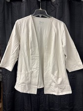 Women Blazer Cream W/ 2 Front Pockets 3/4 Sleeve D Co.