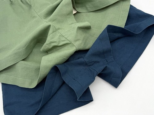 EUC Tea Collection Big Girls Linen Blend Shorts In Blue & Green 8 (Bundle Of 2) - Picture 9 of 9
