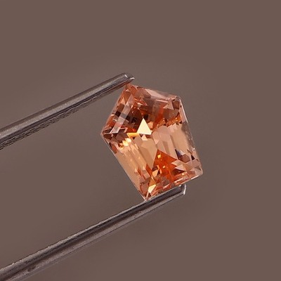 Natürlicher Padparadscha Saphir Brillant Schliff Lose Edelstein 10x8 mm Fancy