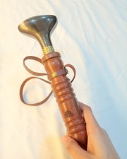 22" Solid Brass Shoe Horn Oval Handle Long Handle Dressing Aid Handmade