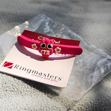 Ringmasters Owl Charm Ring Adjustable Pink Plastic Animals  Insects WJRY308