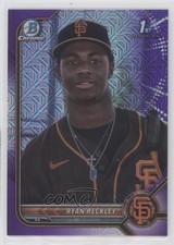 2022 Bowman Chrome Prospects Mega Box Purple Mojo Refractor Ryan Reckley u6m