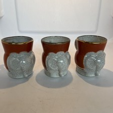 Set of 3 Fitz and Floyd Elephant Mug Cappuccino Tea Cup 3.25x4 size