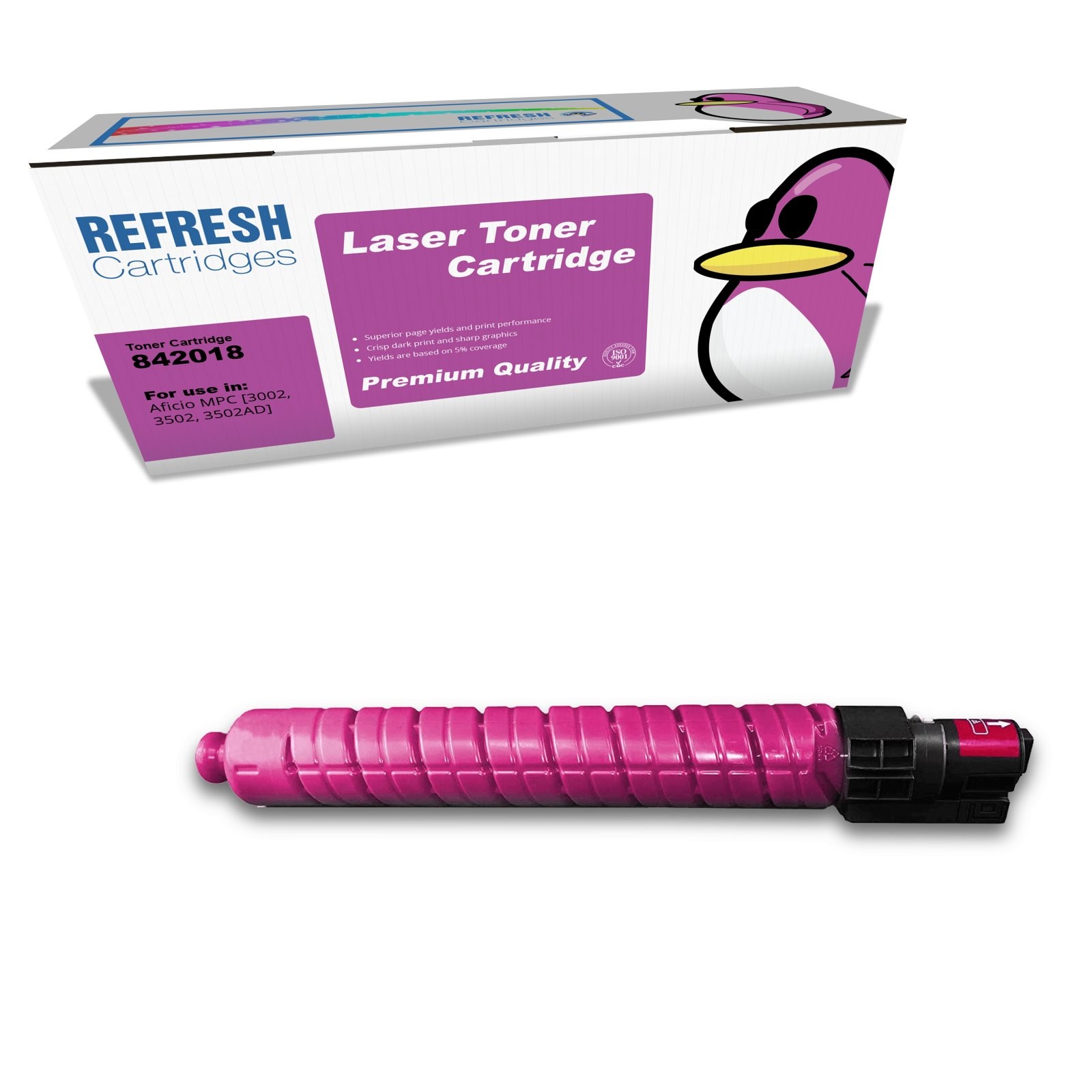 Refresh Cartridges Magenta MP C3502 Toner Compatible With Ricoh Printers