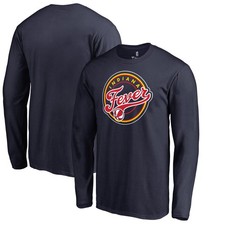 Men's Navy Indiana Fever Primary Logo Long Sleeve T-Shirt