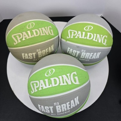 Lot 3 Spalding Fast Break 27.5 Basketball Size 5 All Surface + Pump
