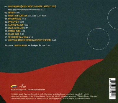 JONATHAN BUTLER UNBUNTU NEW CD