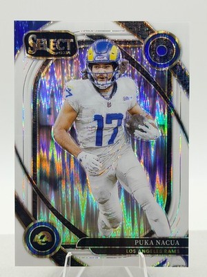 Puka Nacua /199 - 2024 Panini Select White Prizm Shock #287 Rams