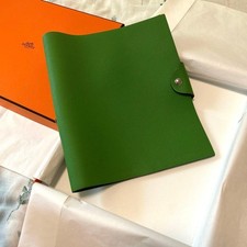 Hermes Notebook Cover Ulysse mm Green New Unused Made in France