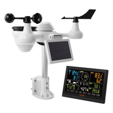 7-in-1 Wi-Fi Weather Station 7.5 in Color Display Wireless Outdoor Sensor