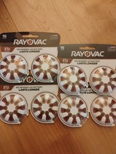 Rayovac 312 Hearing Aid Battery 4x 16-Pack - 64 Batteries See Description NIB