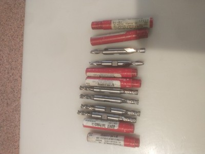 6 HSS Double End Mills 17/64 .265 Dia 4 Are 4flude &2 Are 2flute NewOld StockUSA