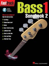 FastTrack Bass 1 Songbook 2 for Bass Guitar Beginner Music Tab Book Online Audio