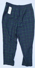 Pendleton Scottish Highlands Green Plaid Pants 100 Virgin Wool Size 16 NWT