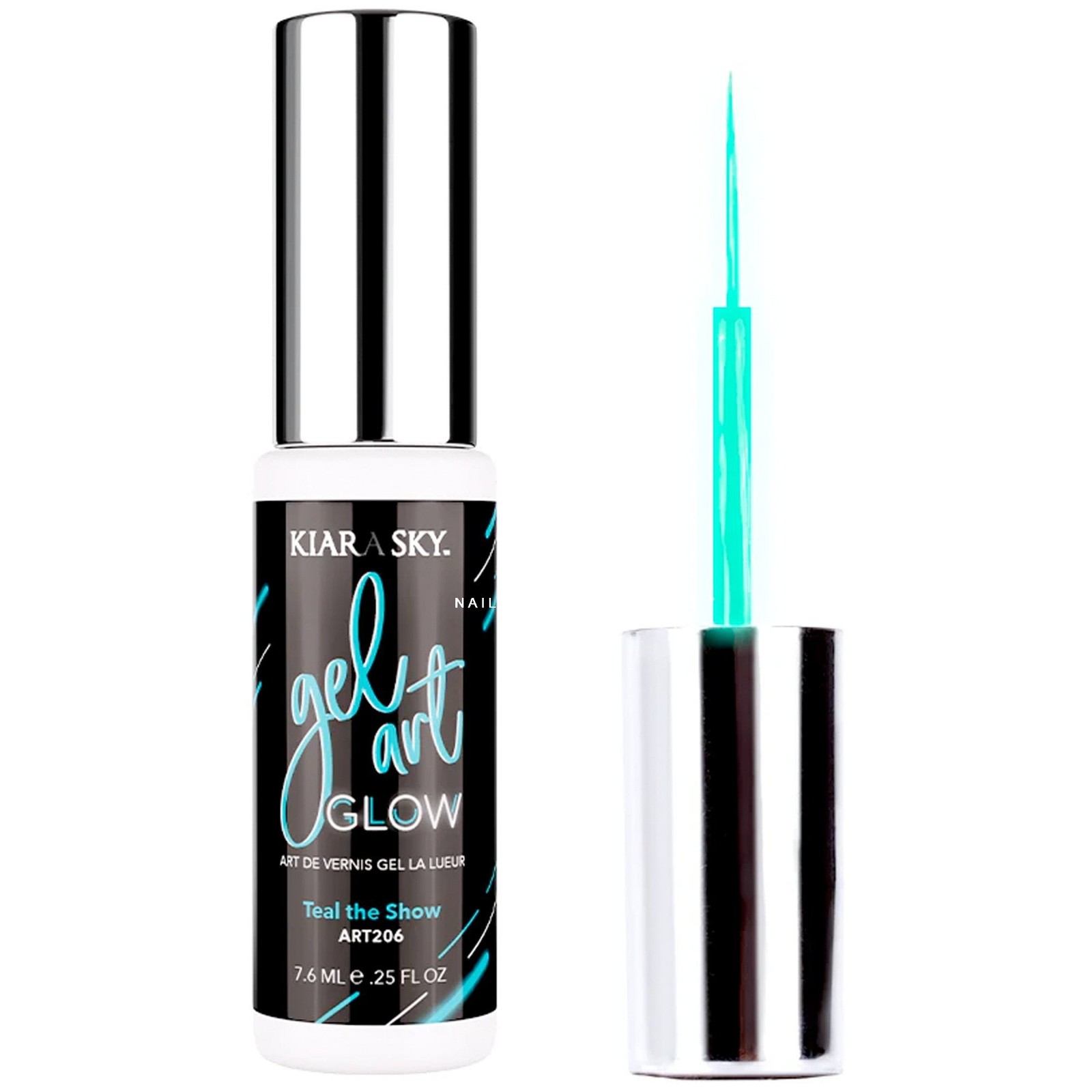 Kiara Sky Glow In The Dark Nail Art Brush - Teal The Show 7.6ml