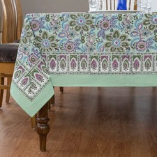 Hand Block Print tablecloth Floral Cotton Kitchen Dining Custom Table linen