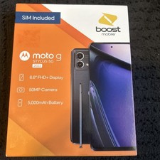- Moto G Stylus 2023 5G, Black - Boost Mobile Prepaid Smartphone Brand New