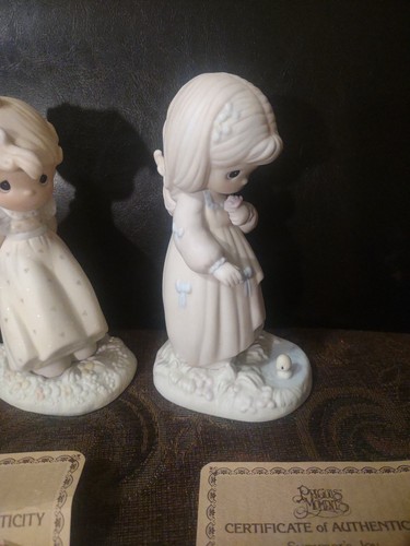 Precious Moments 4 Seasons Series Spring, Summer And Autumn With Boxes + Certs - Picture 11 of 15