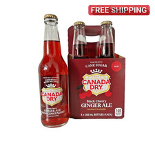 Canada Dry Black Cherry Ginger Ale Soft Drink,   4 x 355ml  - FREE SHIPPING