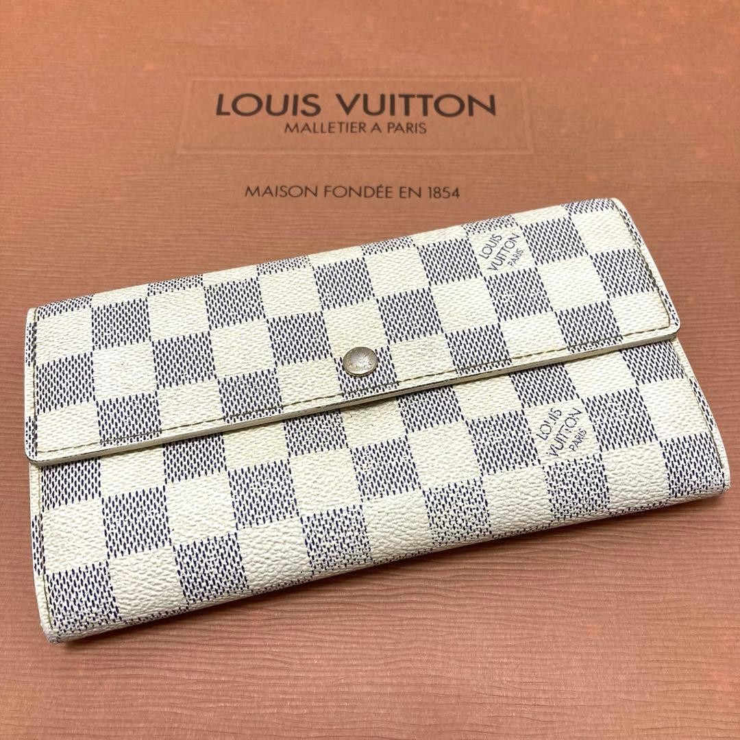 LOUIS VUITTON Portefeuille Sarah Damier Azur M12077