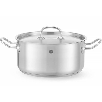 Kitchen Line Topf mit Deckel, 4,9 l Durchmesser 240 x 110 mm (Höhe) - Hendi 8360