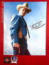 Timothy Olyphant autographed signed 11x14 photo Justified Beckett COA
