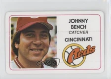 1981 Perma-Graphics/Topps Credit Cards Johnny Bench #125-001 HOF