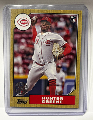 Topps 2022 Update 1987 Topps Baseball - Hunter Greene RC #87TBU-2 Reds